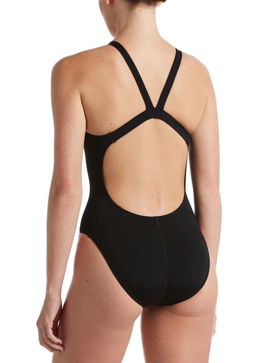 Nike Hydrastrong Solid Fastback Swimsuit - Black