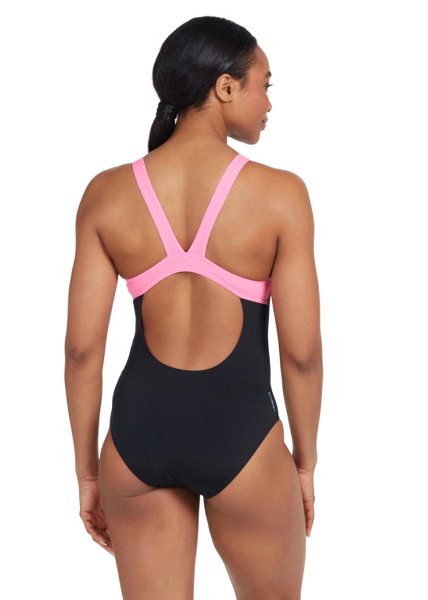 Zoggs Speedback Swimsuit - Acid Wave Print