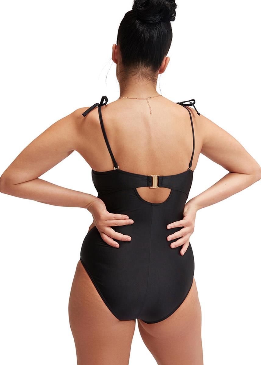 Speedo Shaping Bandeau Swimsuit - Black
