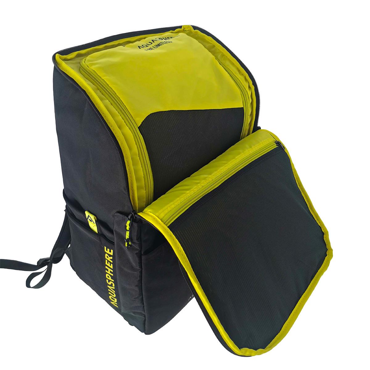 Aqua Sphere Transition 35L Backpack - Black Bright Yellow