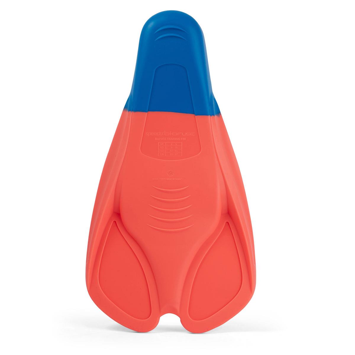 Speedo Training Fins - Fluro Tangerine/ Blue