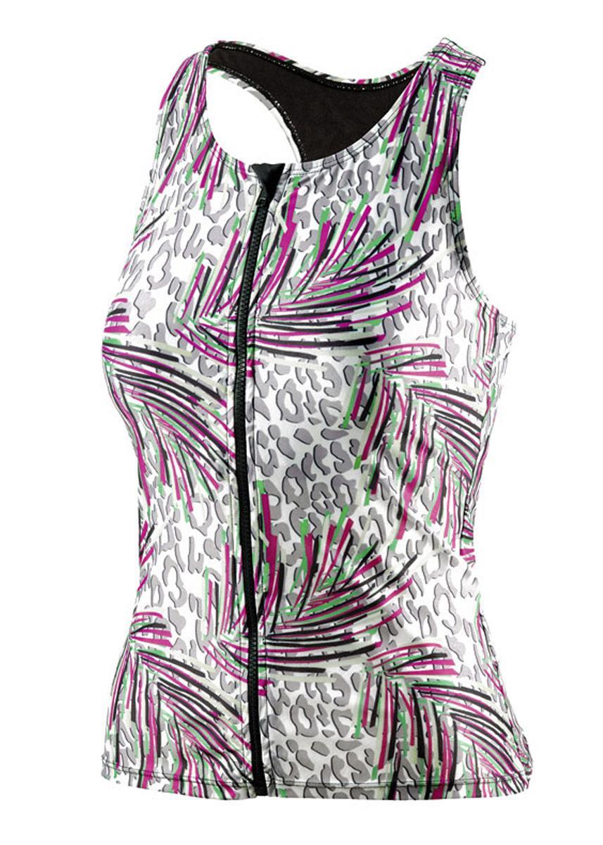 Beco Regular Fit BEsuit Tankini Swimsuit Top B-Cup - White / Red