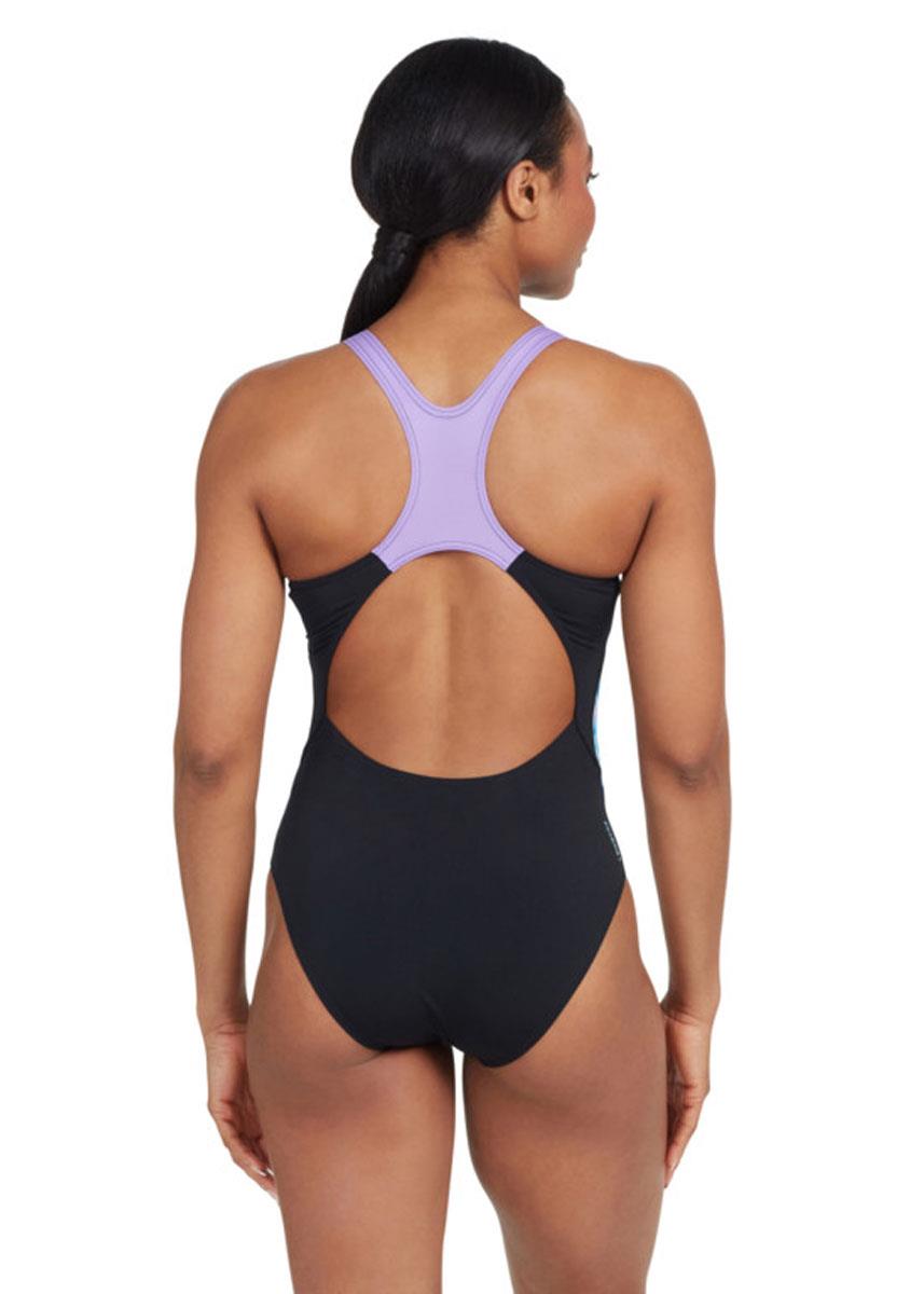 Zoggs Women's Actionback Swimsuit - Digital Daisy Print