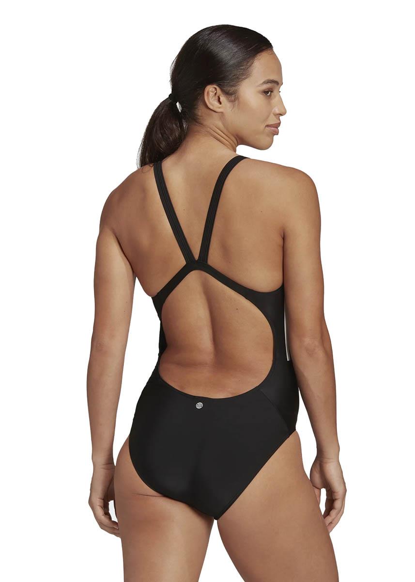 Adidas MID 3-Stripes Swimsuit - Black/White