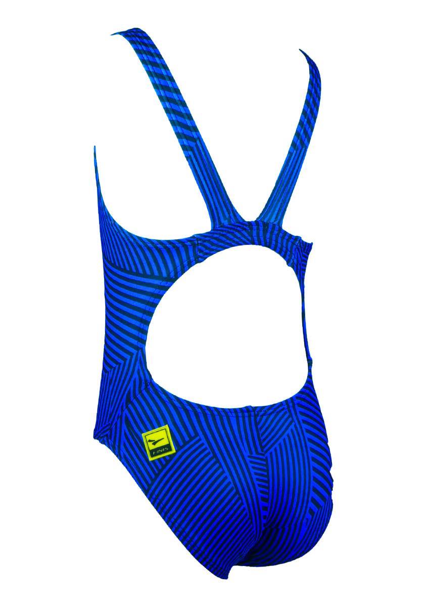 Finis Girl's Maze Bladeback Swimsuit - Blue