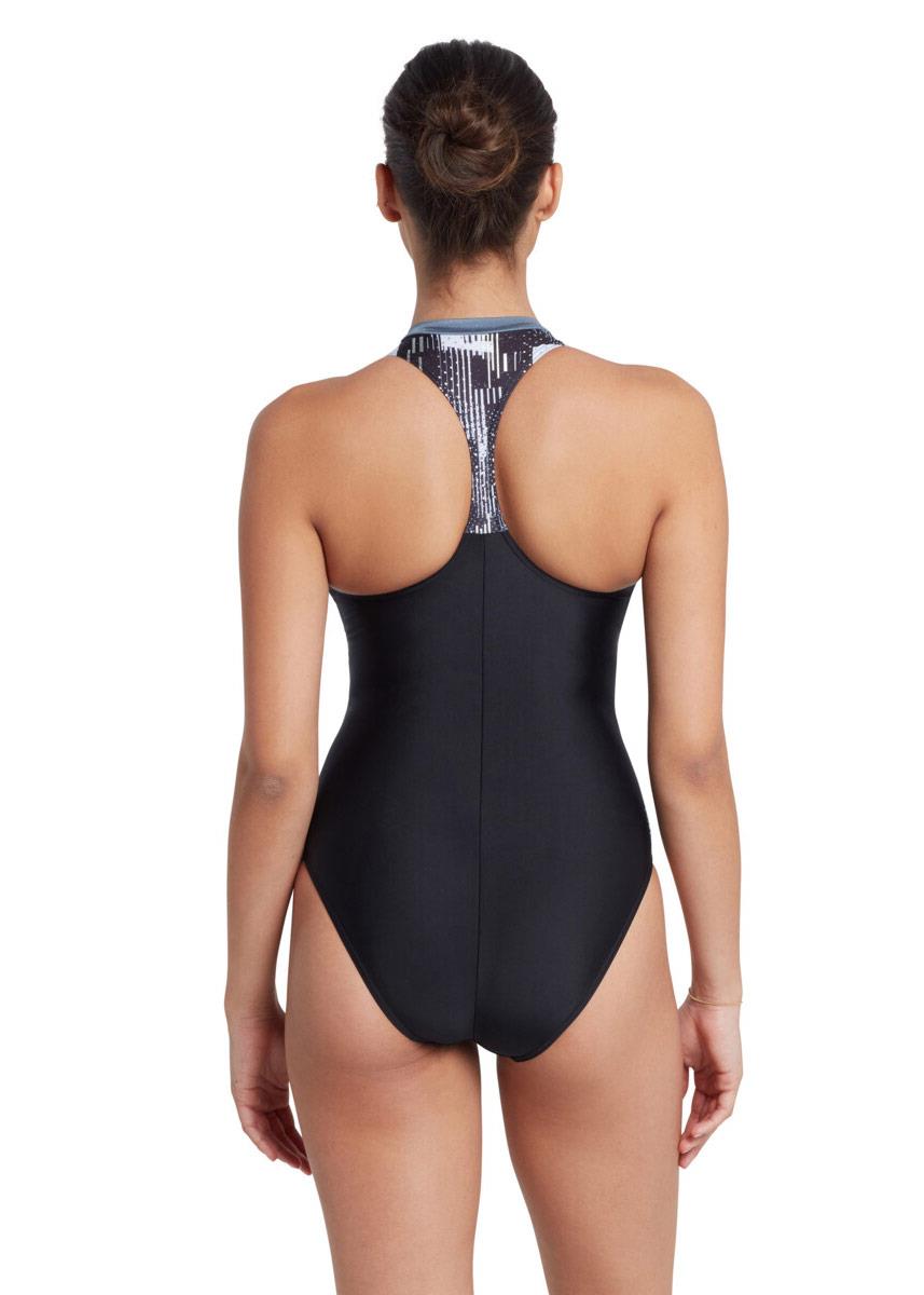 Zoggs Shimmer Zip Swimsuit - Front view