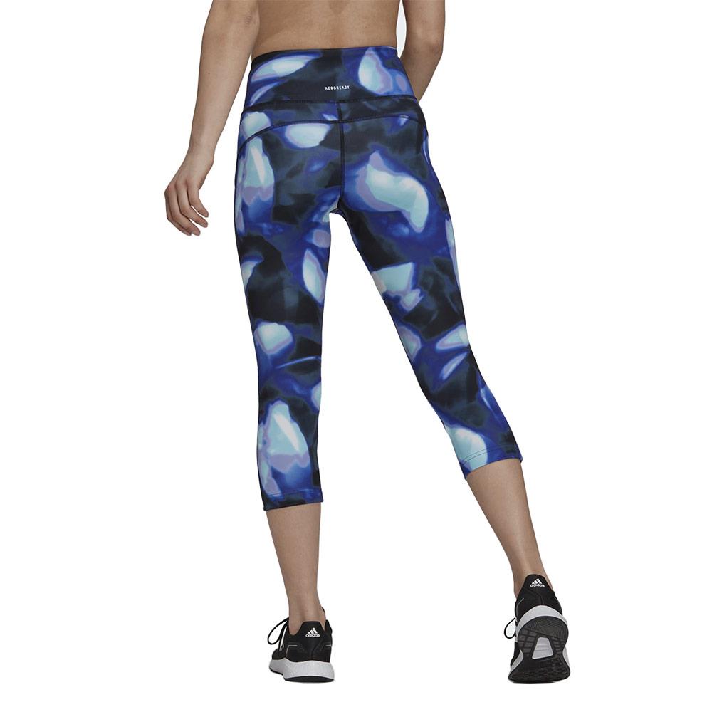Adidas Women's FeelBrilliant Aeroready You For You 3/4 Tights - Black/ Violet