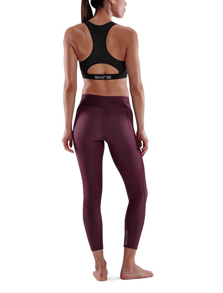 SKINS Series-3 Womens 7/8 Tights - Burgundy