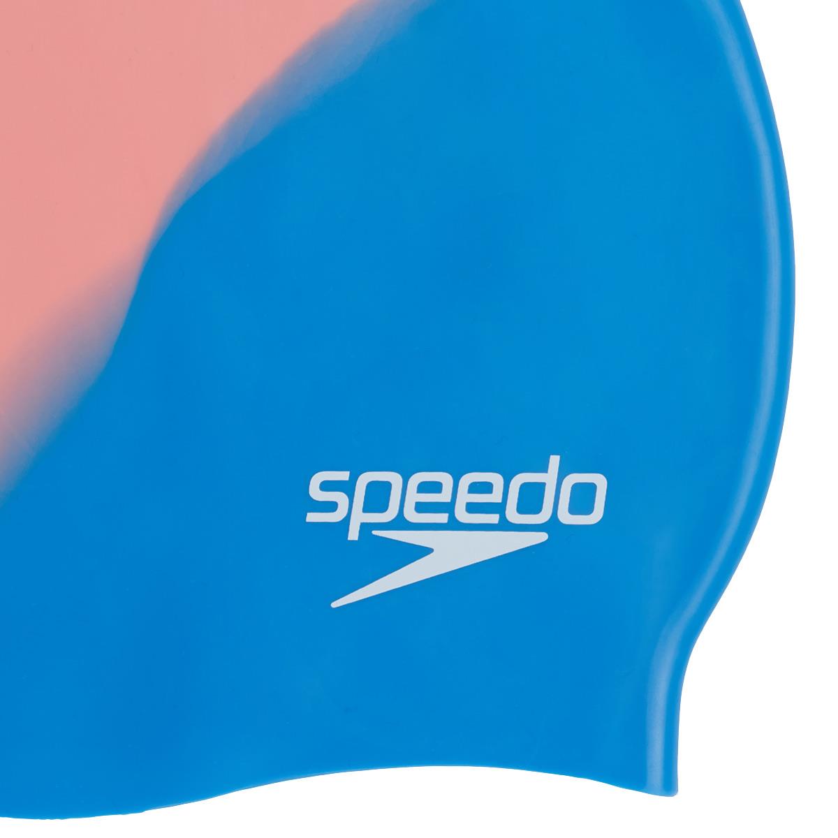 Speedo Multi Colour Silicone Cap - Bondi Blue/ Neon Fire