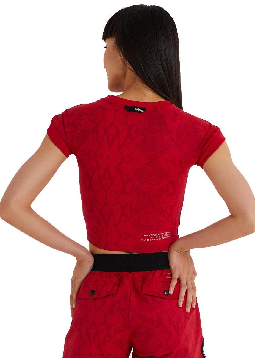 Ellesse Women's Arianne Crop T-Shirt - Dark Red