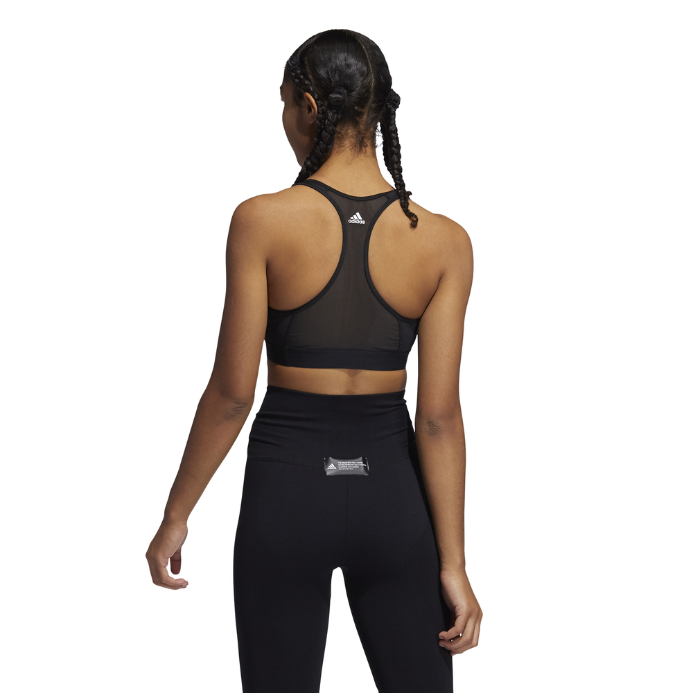 Adidas Women's DRST 3 BAR Workout Bra - Black