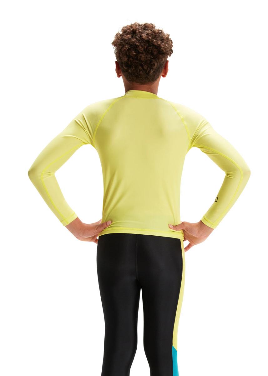 Speedo Junior Unisex Long Sleeve Rash Top - Spritz/Black