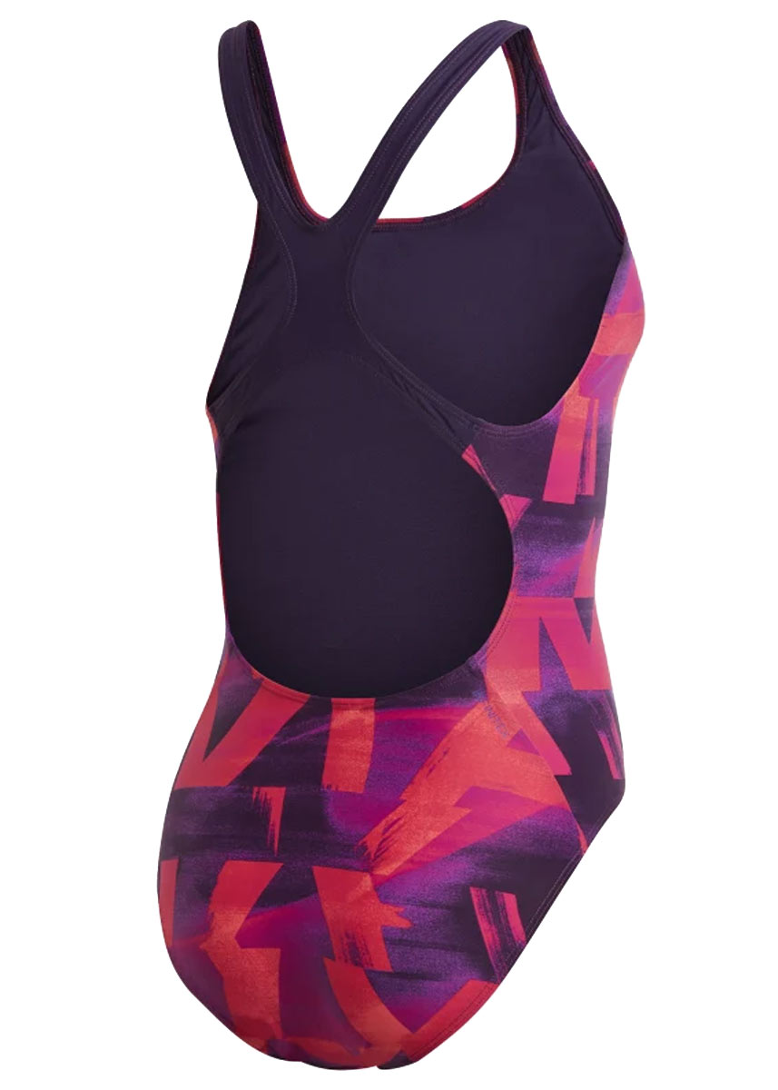 Adidas Girl's Athly X Graphic Swimsuit - Purple