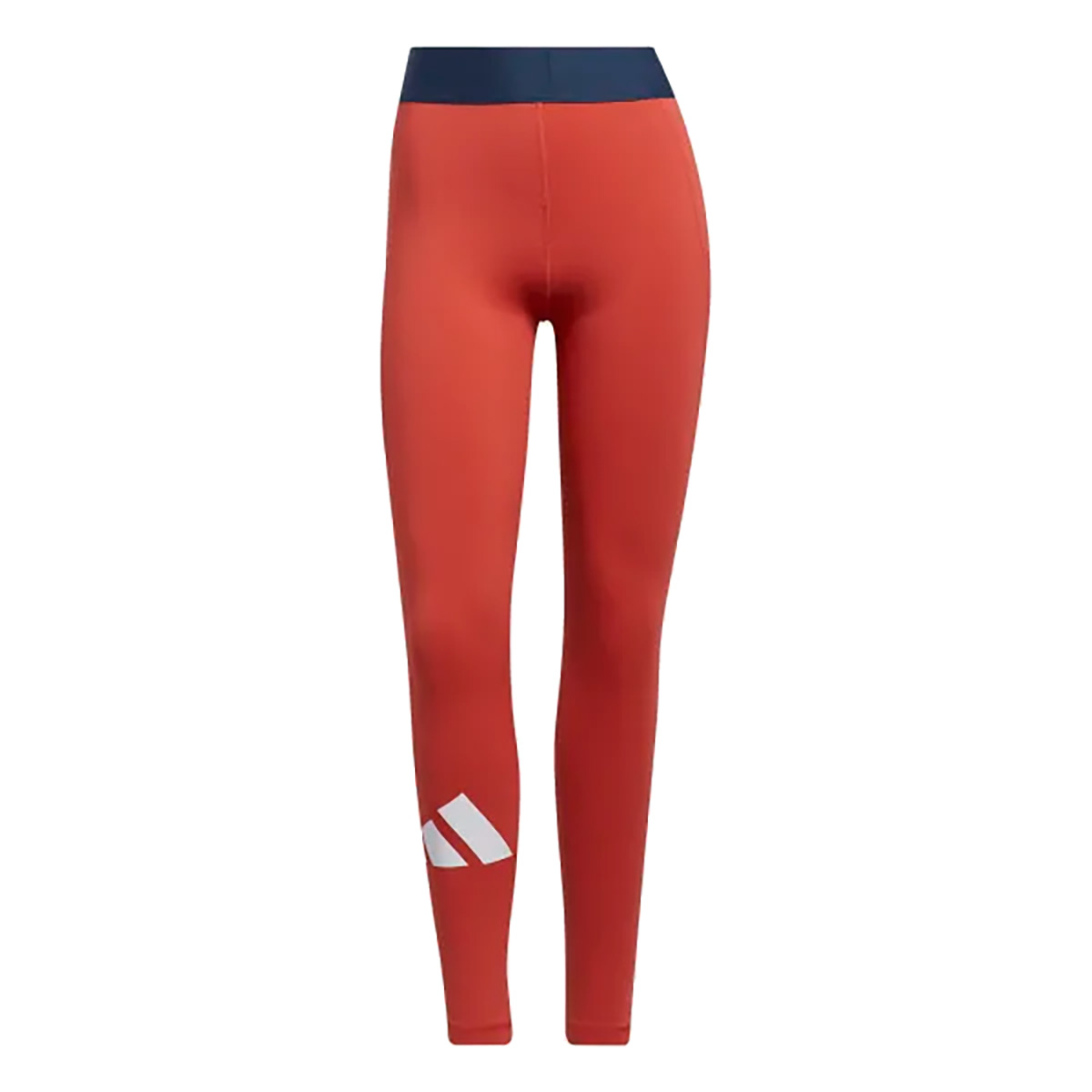 Adidas Women's Techfit Life Mid-rise Badge Of Sport Long Tights - Red