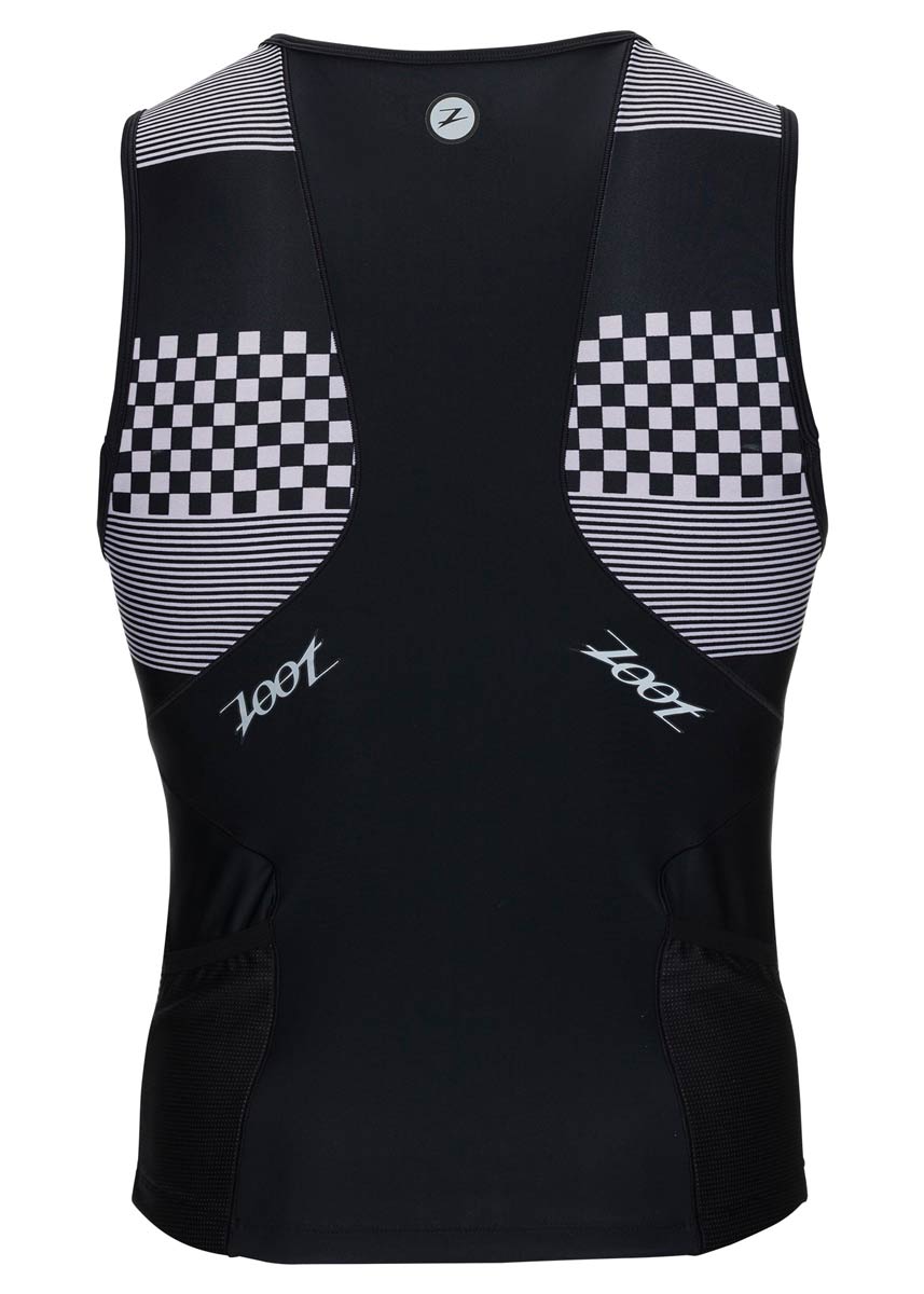 Zoot Suit Men's Performance Tri Tank - Silver Checkers