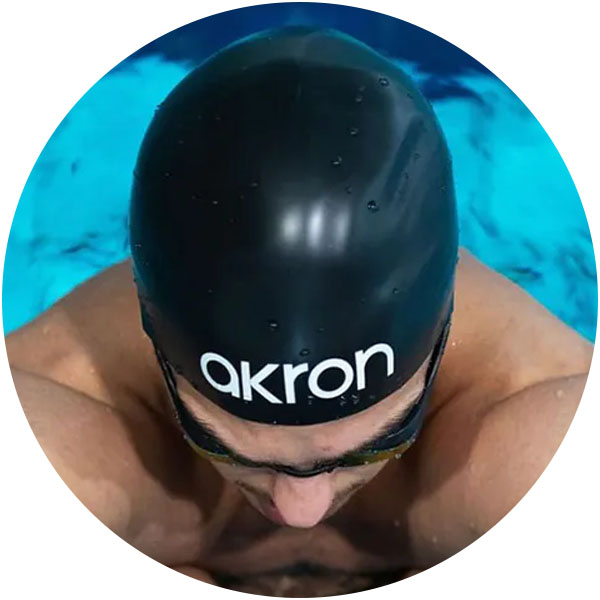 Akron swim caps